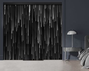 3 Panel Frameless Closet Glass Sliding Digital Printing Bypass Door FSG3-2168