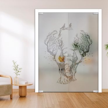 Double Glass Door - Swing, Hinged and Pivot-GI11501