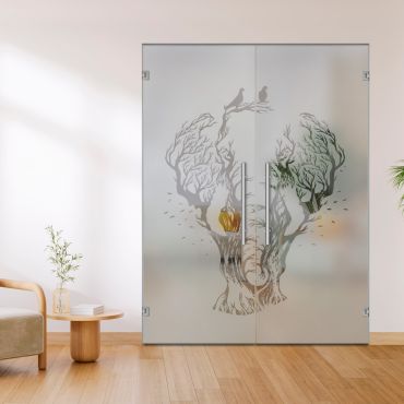 Double Glass Door - Swing, Hinged and Pivot-GI11501