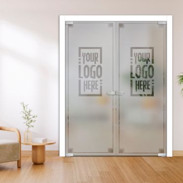 Glass Door - Swing, Hinged and Pivot Customized (With Your Logo)