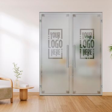 Glass Door - Swing, Hinged and Pivot Customized (With Your Logo)