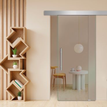 Clear Sliding Glass Barn Door SGD-0553