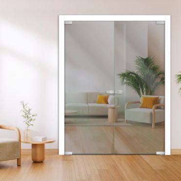 Double Clear Glass Door - Swing, Hinged and Pivot