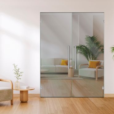 Double Clear Glass Door - Swing, Hinged and Pivot