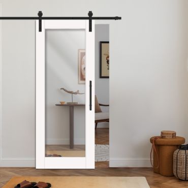 Sliding Barn Door French Style with Mirror Insert VWGD-0261