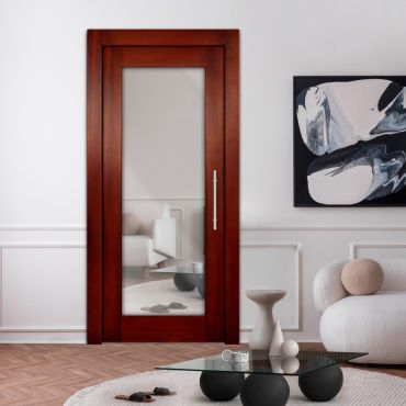 Self Closing Pivot Wooden Mirror Door PWMD - 0231
