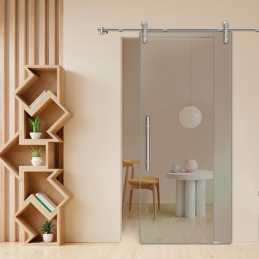 Clear Sliding Glass Barn Door SGD-0553