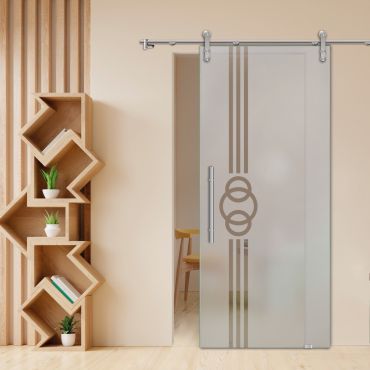 Sliding Glass Barn Door SGD-0461