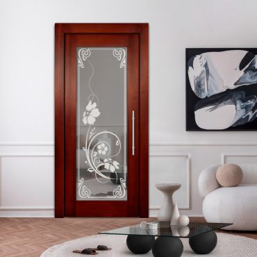Self Closing Pivot Wooden Mirror Door PWMD-1750