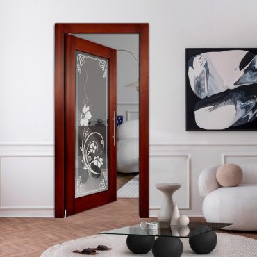Self Closing Pivot Wooden Mirror Door PWMD-1750