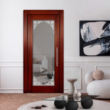 Self Closing Pivot Wooden Mirror Door PWMD-1751