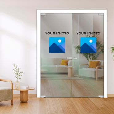 Glass Door - Swing, Hinged and Pivot Customized (With Your Photo)