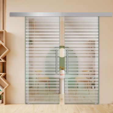 Double Sliding Barn Glass Door ALU100 ASB2-2005