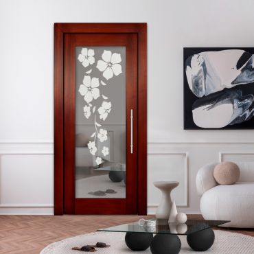 Self Closing Pivot Wooden Mirror Door PWMD-1753