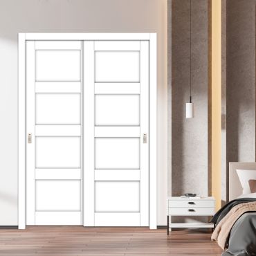 Handmade Shaker Style Bypass Sliding Closet Door HSCD-1875