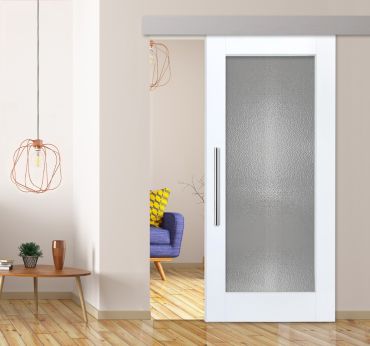 Sliding Barn Door Hardware Kit with Aluminium Cove Plate