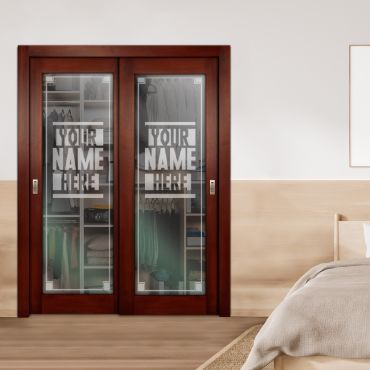 2 Leaf Premium Line Bypass Sliding Closet Door (With Your Name) SD - 0258
