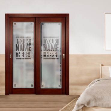 2 Leaf Premium Line Bypass Sliding Closet Door (With Your Name) SD - 0258