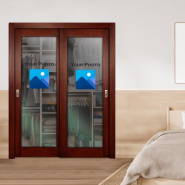2 Leaf Premium Line Bypass Sliding Closet Door (With Your Photo) SD - 0256