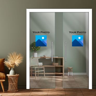 Clear Pocket Glass Sliding Door with Glass Clear PSGD-0908