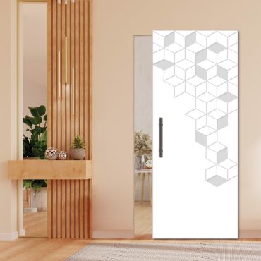 Flush Sliding Barn Door With Hidden / Invisible Hardware GI-1195