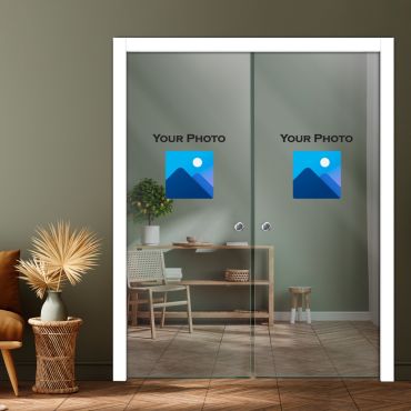 Clear Pocket Glass Sliding Door with Glass Clear PSGD-0908