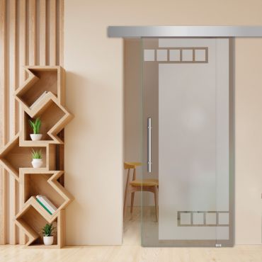 Sliding Glass Barn Door SGD-0438