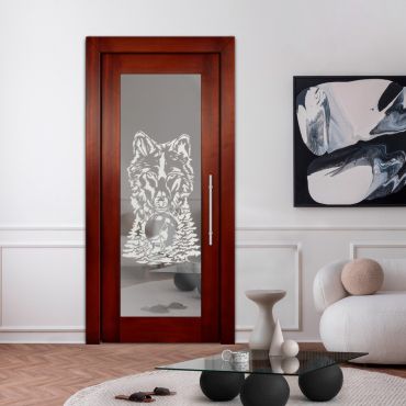 Self Closing Pivot Wooden Mirror Door PWMD-0233