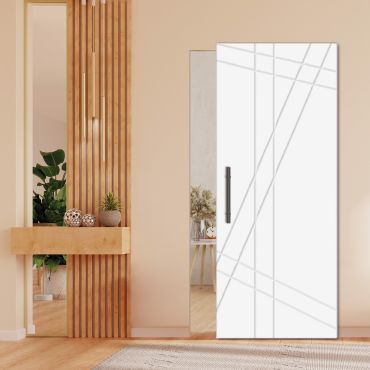Flush Sliding Barn Door With Hidden / Invisible Hardware GI-1164