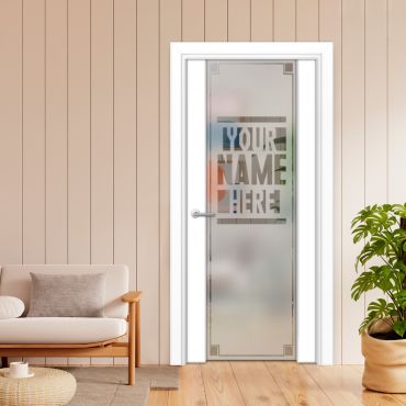 Solid Wood Hinged Door Customized (With Your Name) HWDI-1833