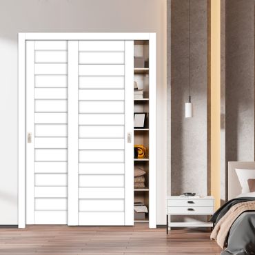 Handmade Shaker Style Bypass Sliding Closet Door HSCD-1877