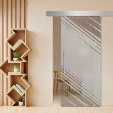 Sliding Glass Barn Door SGD-0454