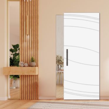 Flush Sliding Barn Door With Hidden / Invisible Hardware GI-1165
