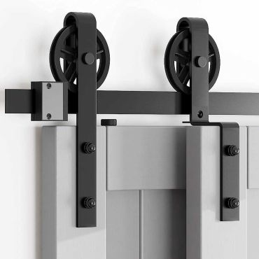 Black Hardware Kit for 6' Sliding Bypass Door