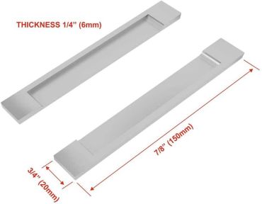 Self-Adhesive Silver Handle for Sliding Doors