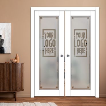 Double Pocket Sliding Wooden Door (With Your Logo) PWD-1874