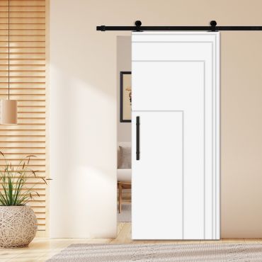 Flush Sliding Barn Door with CNC Engraving CCD-1297