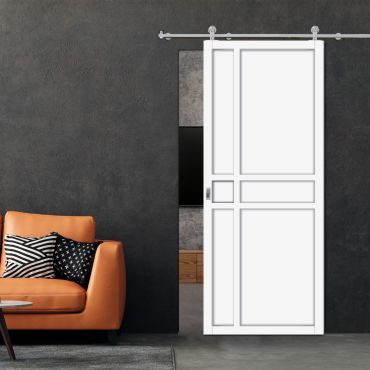 Industrial Style Sliding Barn Door 6 Panel LSBD-1440