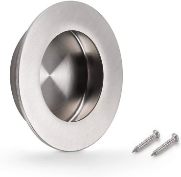 Stainless Steel Round Recessed Handle Flush Pull Design