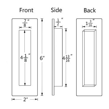 Satin Rectangular Handle for Wooden Doors SW-0093