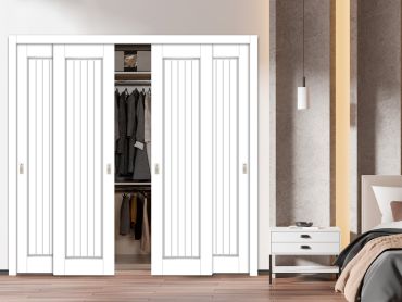 4 Leaf Handcrafted Bypass Sliding Closet Door HSSB- 1914