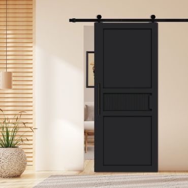 Flush Sliding Barn Door with CNC Engraving CCD-1247