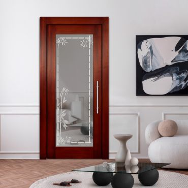 Self Closing Pivot Wooden Mirror Door PWMD-1736