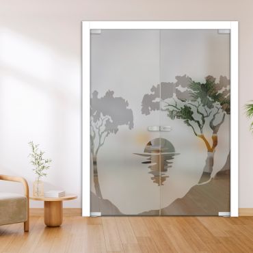 Double Glass Door - Swing, Hinged and Pivot-GI11489