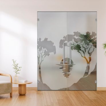 Double Glass Door - Swing, Hinged and Pivot-GI11489