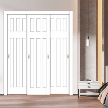 Handmade Shaker Style Bypass Sliding Closet Door HSCD3-1896