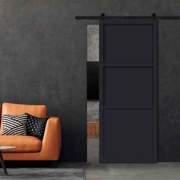 Industrial Style Sliding Barn Door 3 Panel LSBD-0287