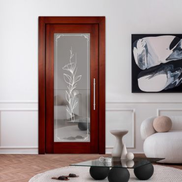 Self Closing Pivot Wooden Mirror Door PWMD-1737