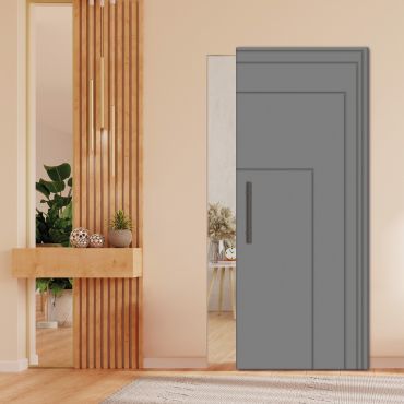 Flush Sliding Barn Door With Hidden / Invisible Hardware GI-1169