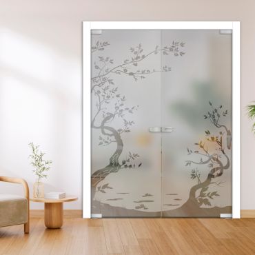 Double Glass Door - Swing, Hinged and Pivot-GI11491